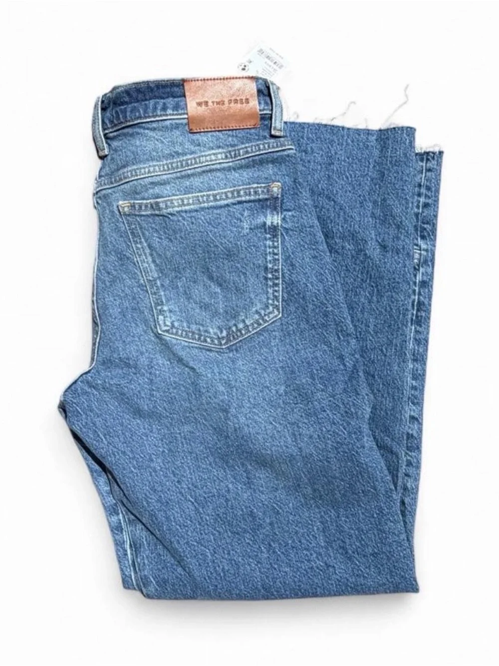We the Free Curvy Risk Taker Straight Leg Jeans NWT Size 28 Light Wash
